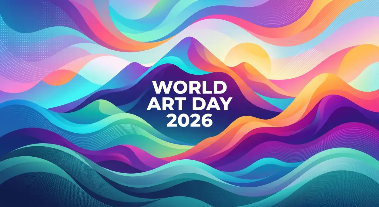Free Download World Art Day Quotes For Instagram 2026 - High Quality World Art Day 2026 Wishes Image