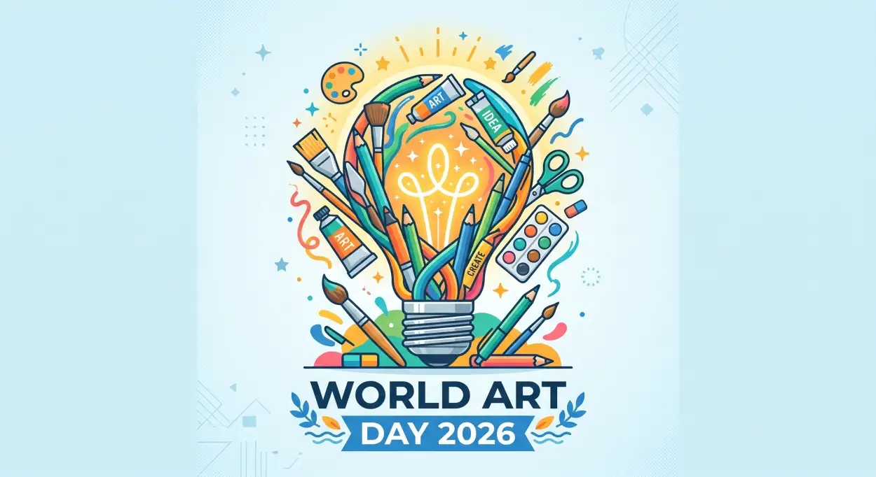 Free Download World Art Day Speech Ideas - High Quality World Art Day 2026 Wishes Image