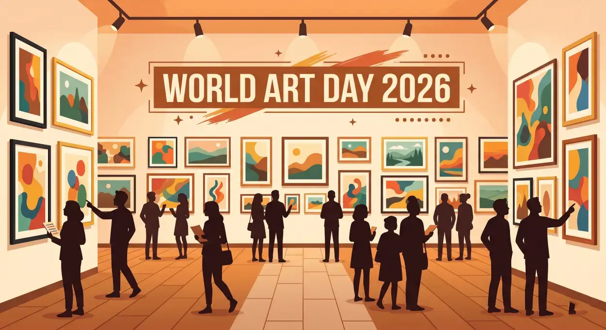 Free Download World Art Day Viral Content Ideas 2 - High Quality World Art Day 2026 Wishes Image