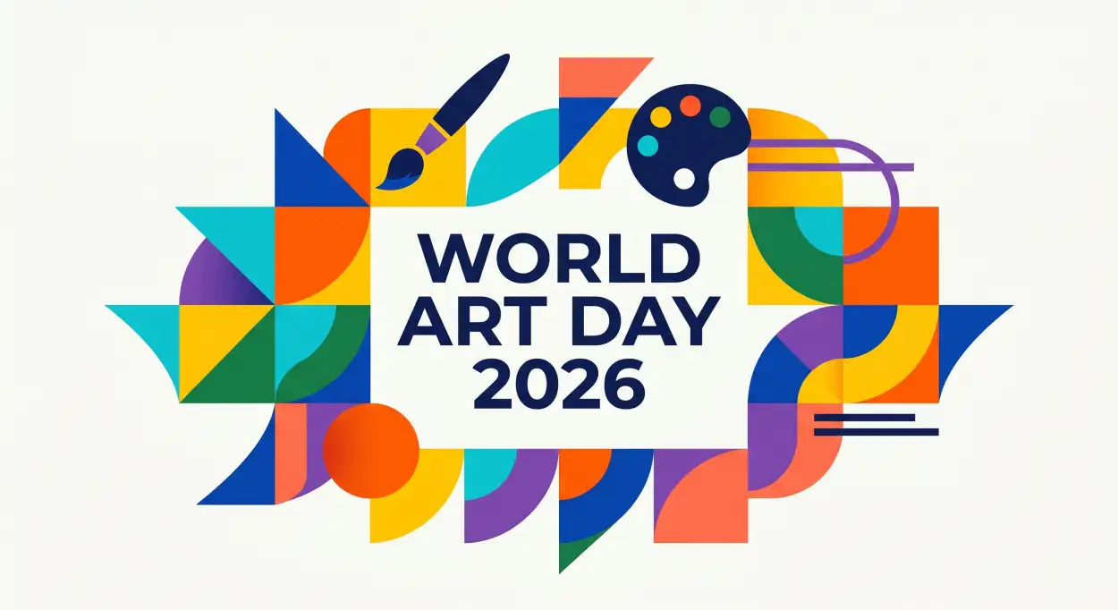 Free Download World Art Day Wishes For Artists 2026 - High Quality World Art Day 2026 Wishes Image