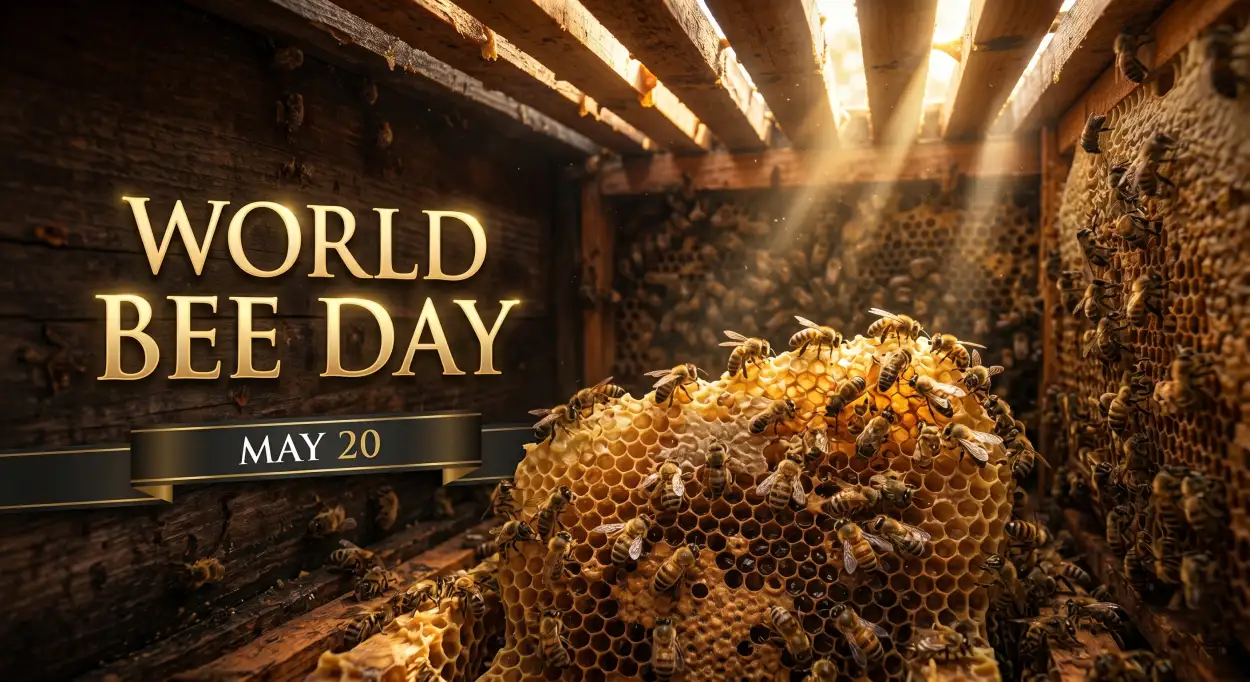 Free Download World Bee Day 2026 4k Wallpaper - High Quality World Bee Day 2026 Image