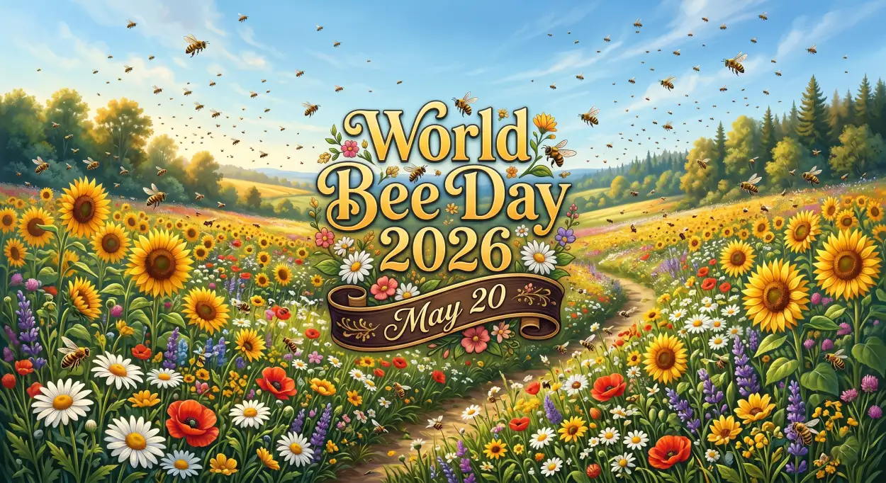Free Download World Bee Day 2026 Background - High Quality World Bee Day 2026 Background Image