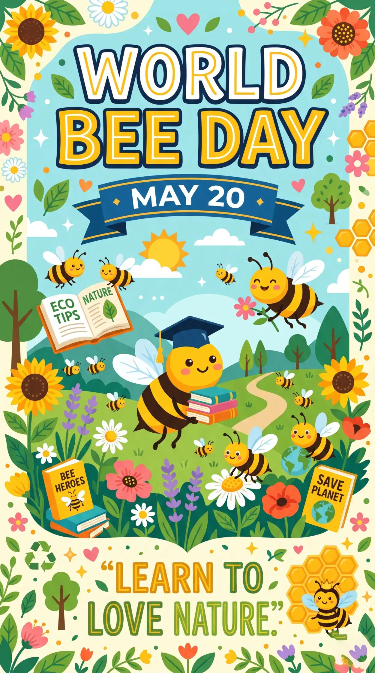 Free Download World Bee Day 2026 Classroom Poster - High Quality World Bee Day 2026 Image