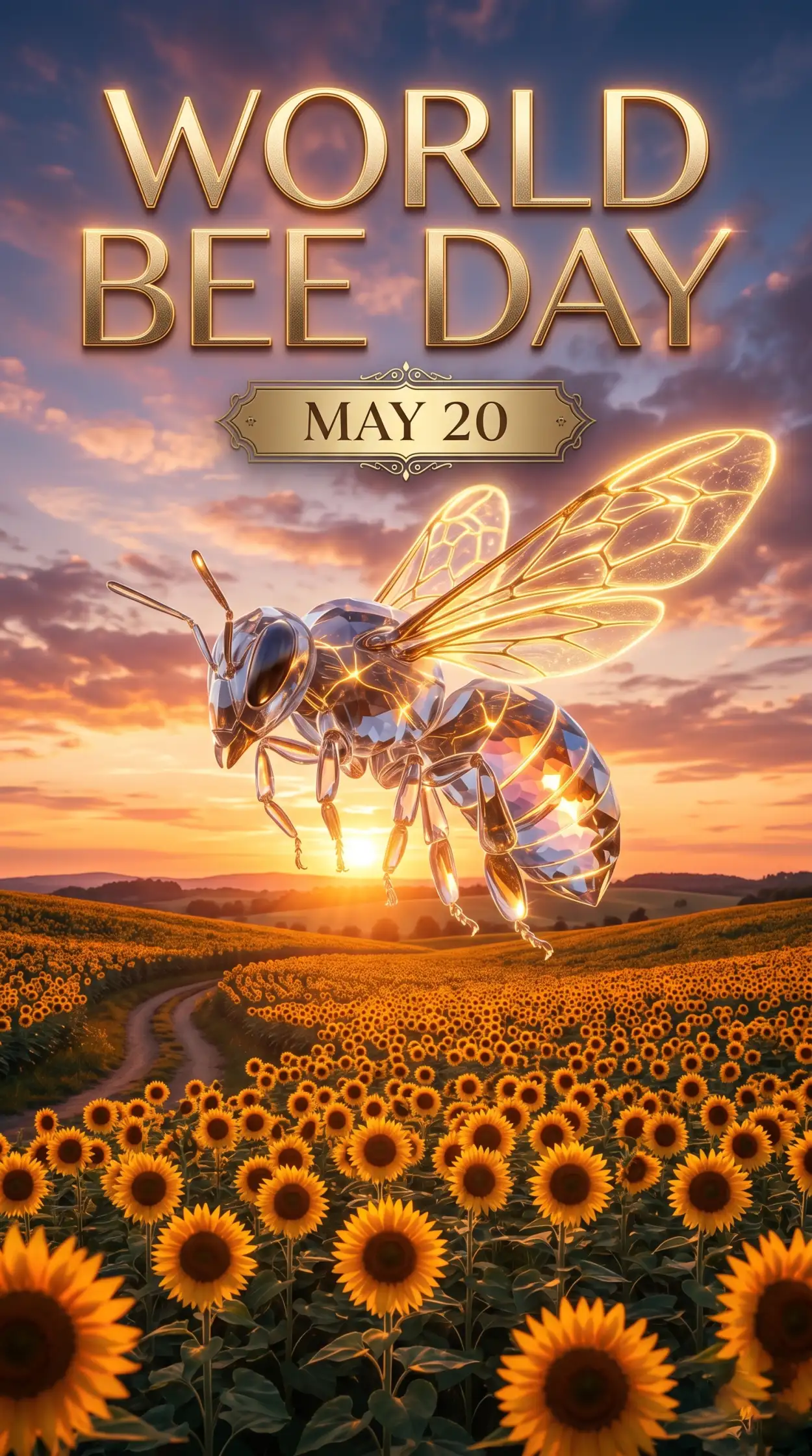 Free Download World Bee Day 2026 Eco Campaign Poster - High Quality World Bee Day 2026 Image