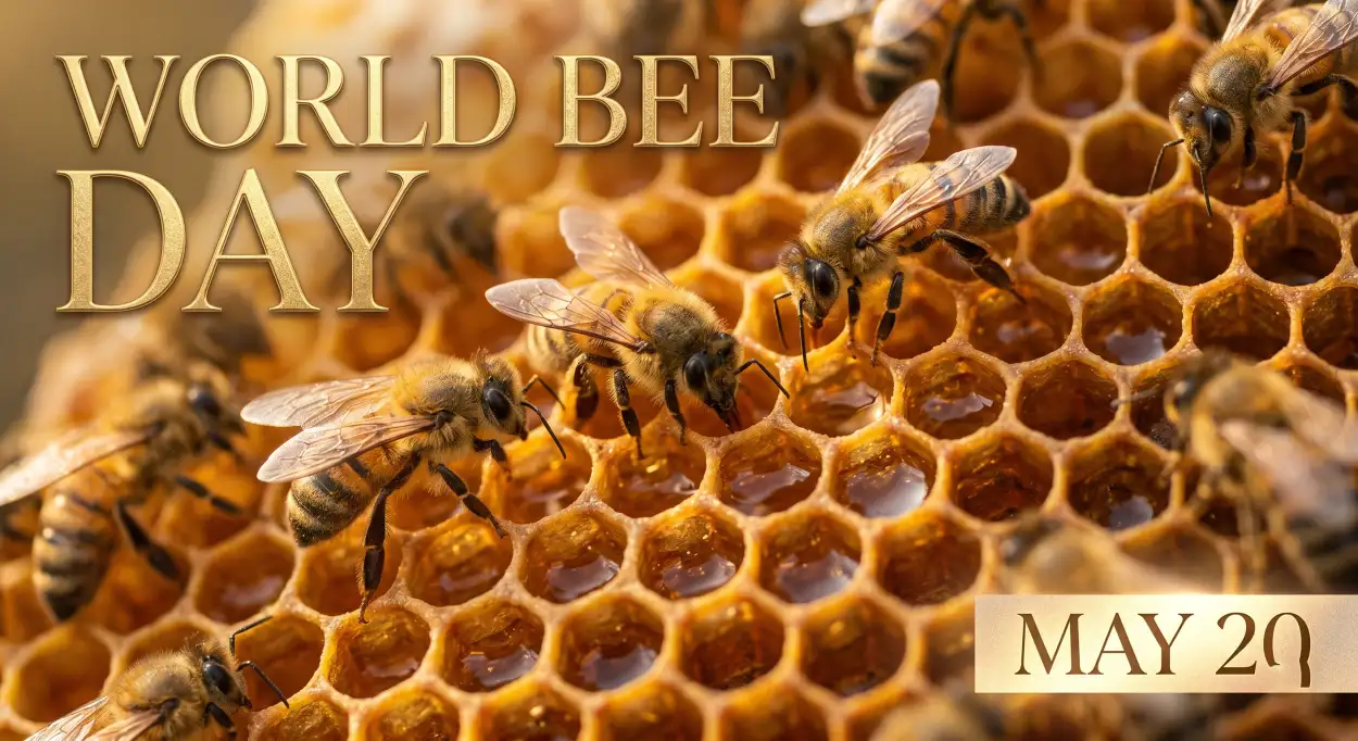Free Download World Bee Day 2026 Linkedin Post Banner - High Quality World Bee Day 2026 Image