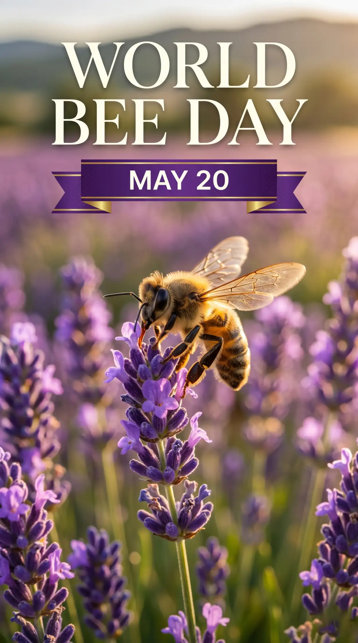Free Download World Bee Day 2026 Mobile Wallpaper - High Quality World Bee Day 2026 Image
