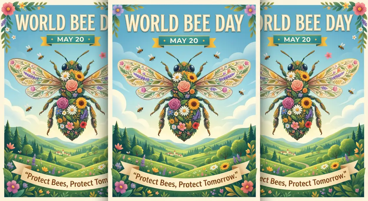 Free Download World Bee Day 2026 Poster Design Ideas - High Quality World Bee Day 2026 Image