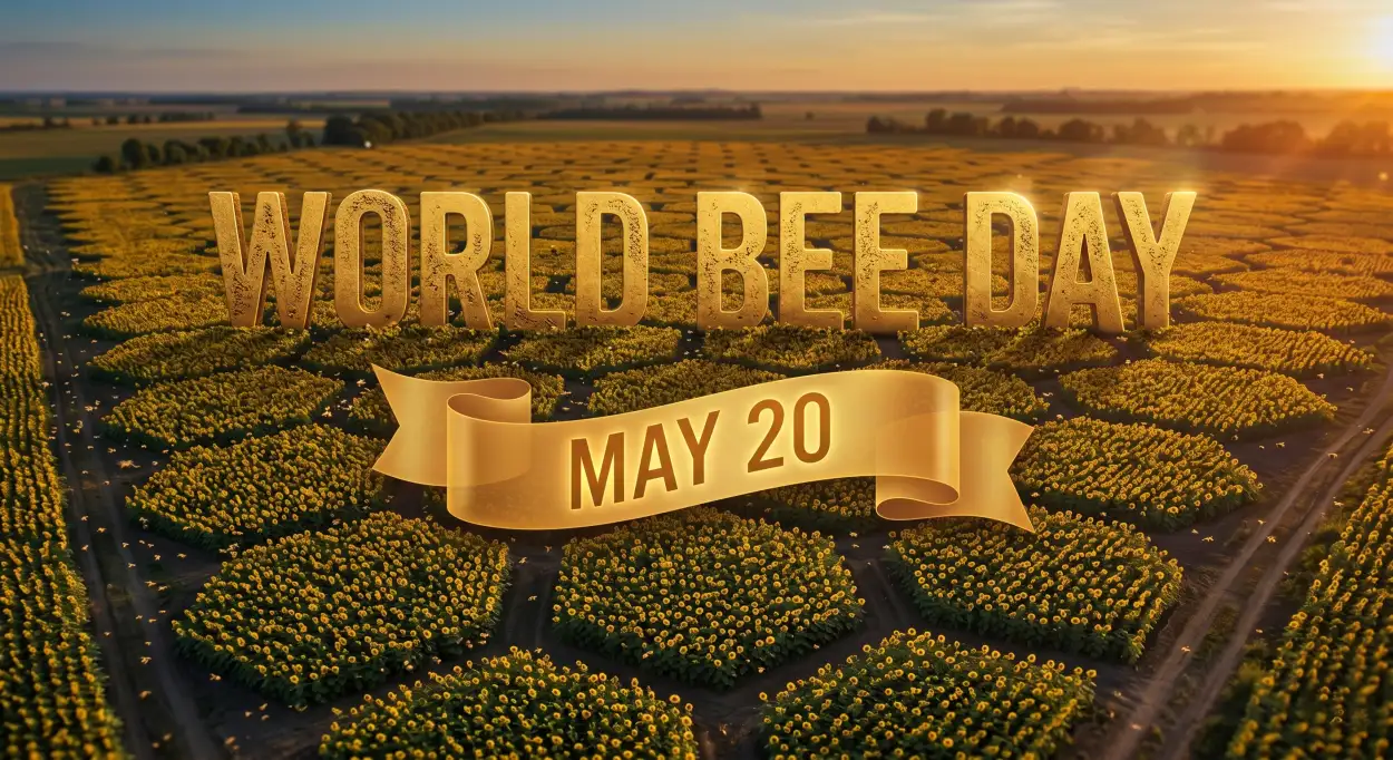 Free Download World Bee Day 2026 Sustainable Farming - High Quality World Bee Day 2026 Image