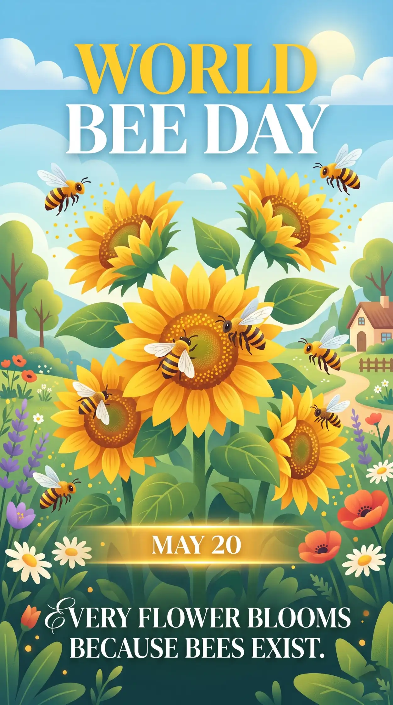 Free Download World Bee Day 2026 Vector Illustration - High Quality World Bee Day 2026 Image