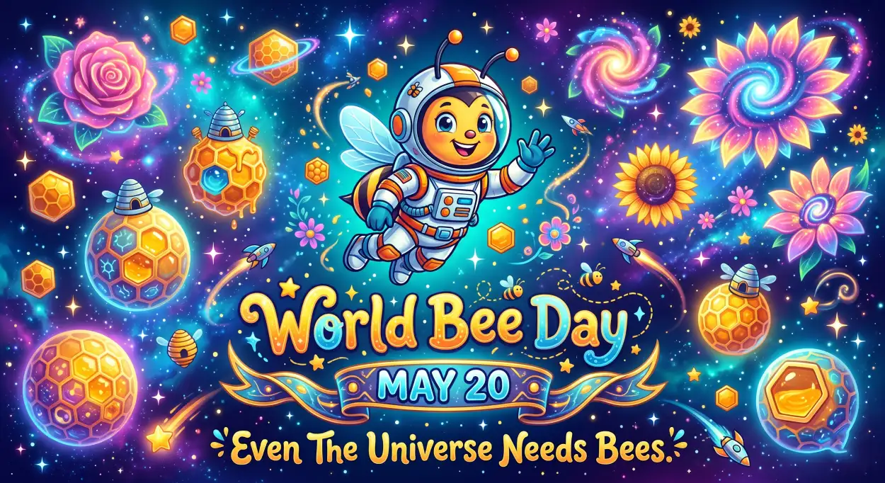 Free Download World Bee Day 2026 Wishes - High Quality World Bee Day 2026 Image