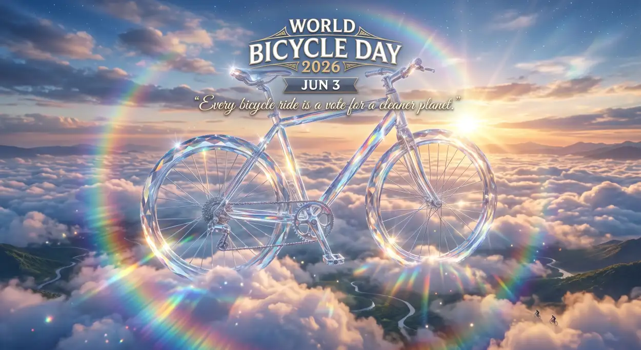 Free Download World Bicycle Day 2026 Bicycle Lovers Poster - High Quality World Bicycle Day 2026 Image