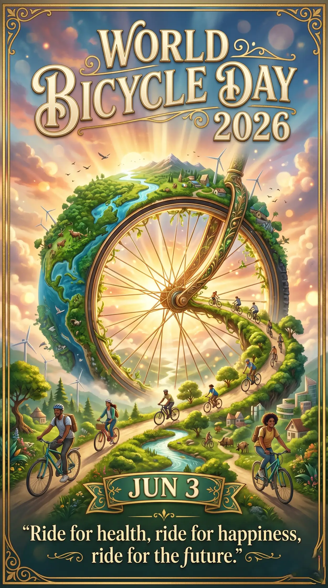 Free Download World Bicycle Day 2026 Coloring Pages - High Quality World Bicycle Day 2026 Image