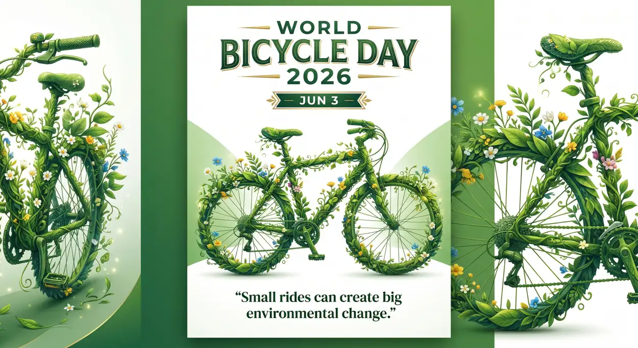 Free Download World Bicycle Day 2026 Environment Poster - High Quality World Bicycle Day 2026 Image