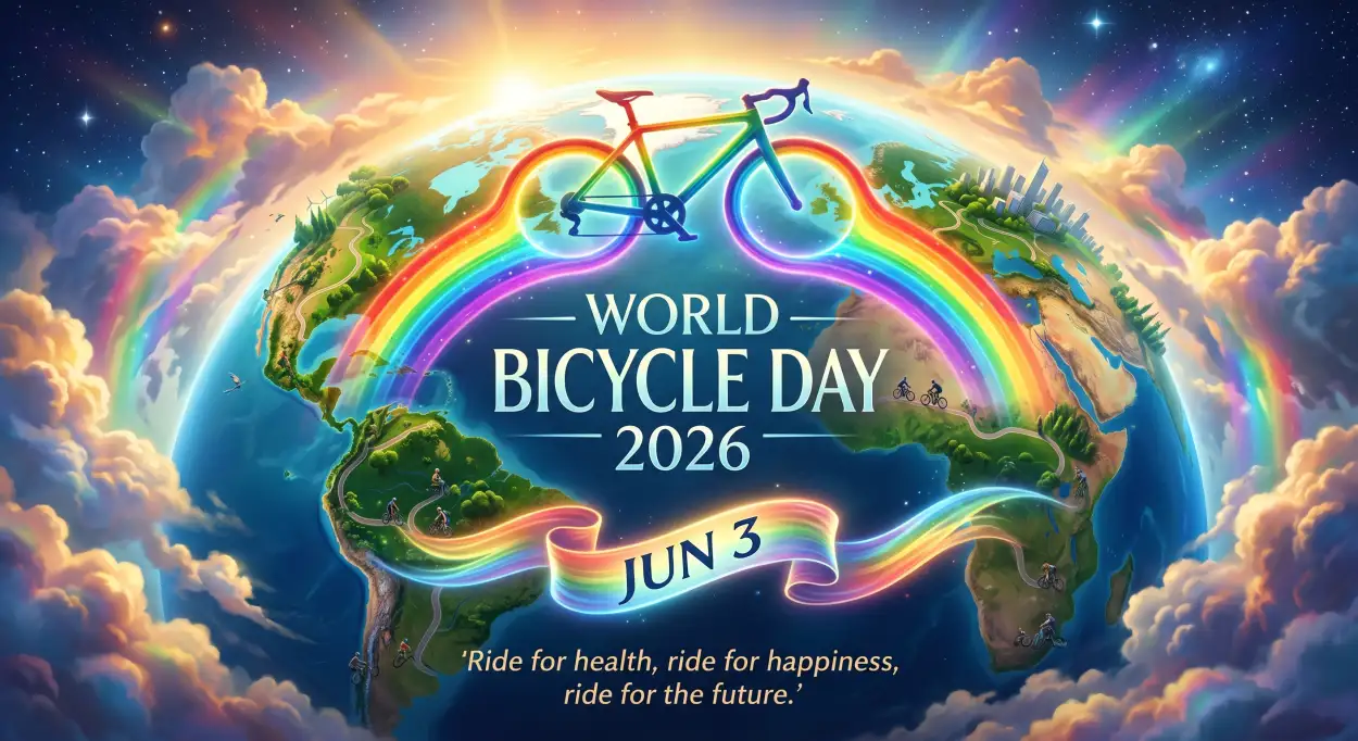 Free Download World Bicycle Day 2026 Greetings - High Quality World Bicycle Day 2026 Image