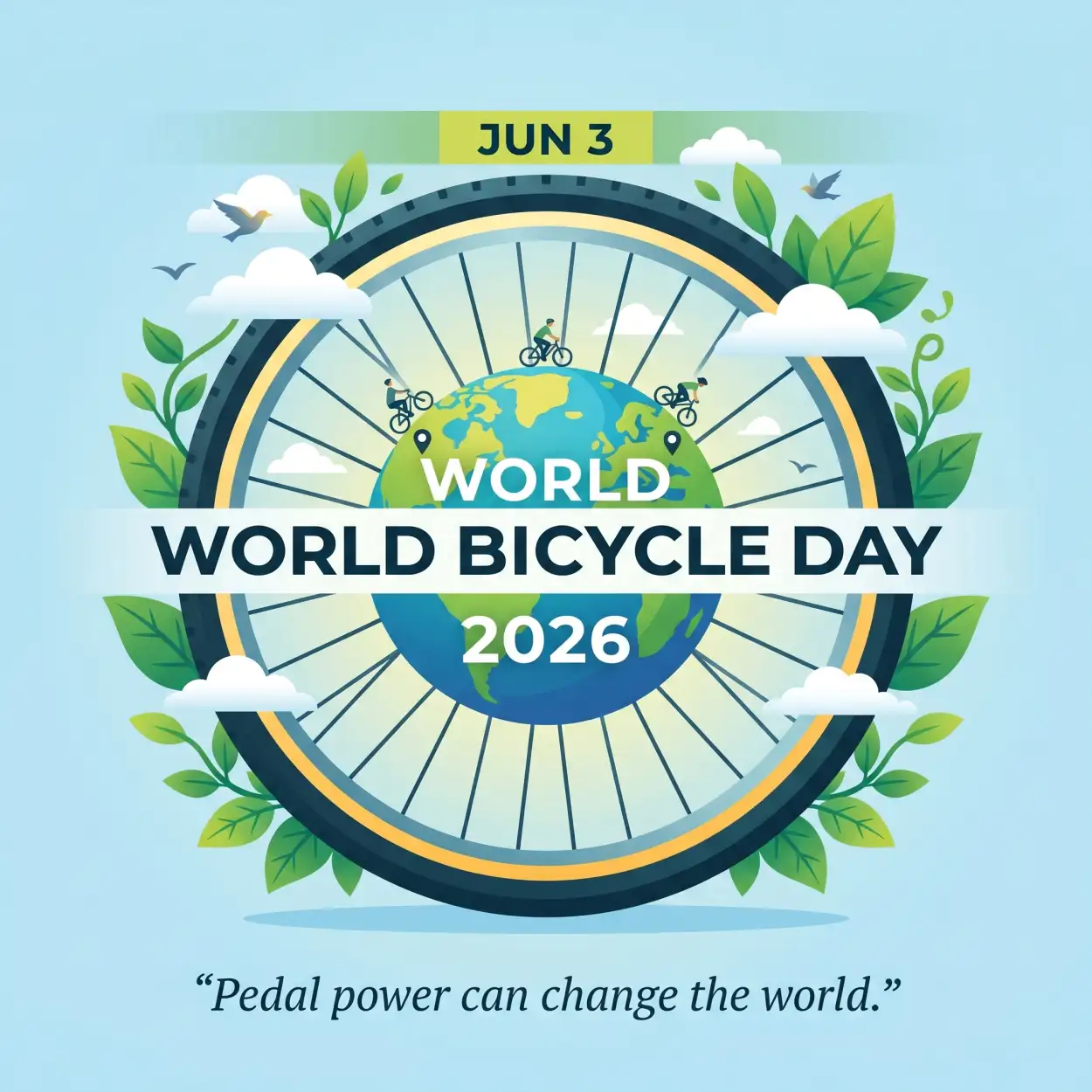 Free Download World Bicycle Day 2026 Instagram Post - High Quality World Bicycle Day 2026 Image