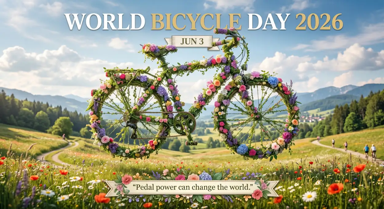 Free Download World Bicycle Day 2026 June 3 Celebration Images - High Quality World Bicycle Day 2026 Image