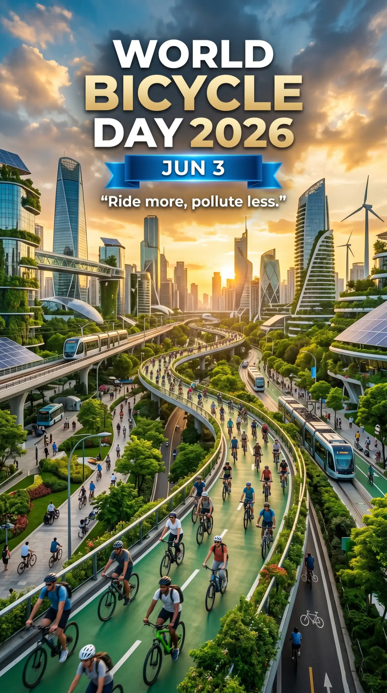 Free Download World Bicycle Day 2026 Social Media Post - High Quality World Bicycle Day 2026 Image
