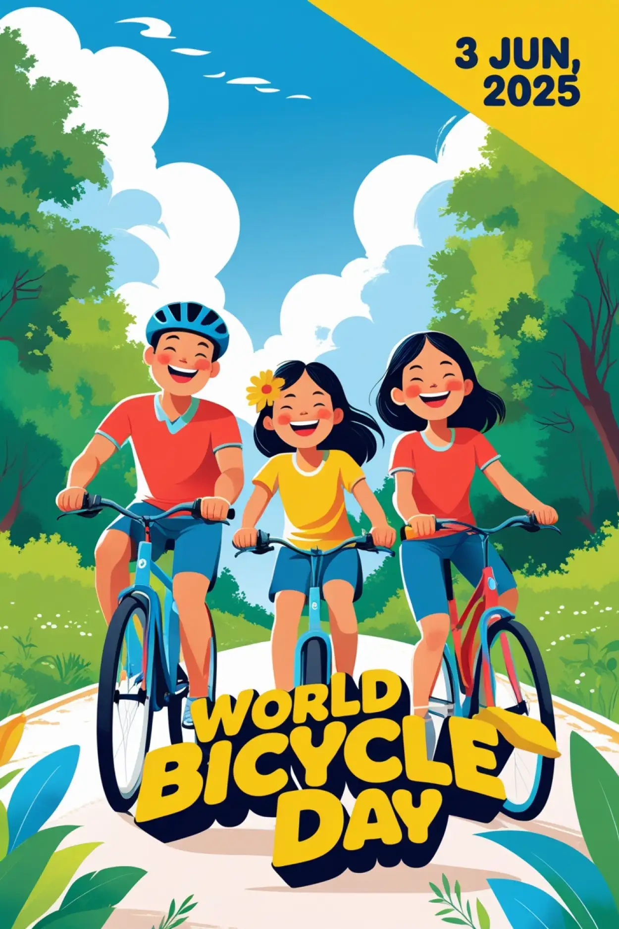 World Bicycle Day Poster Design - Royalty Free World Bicycle Day Image | Pngmagic Free Download World Bicycle Day Poster Design - High Quality World Bicycle Day Background