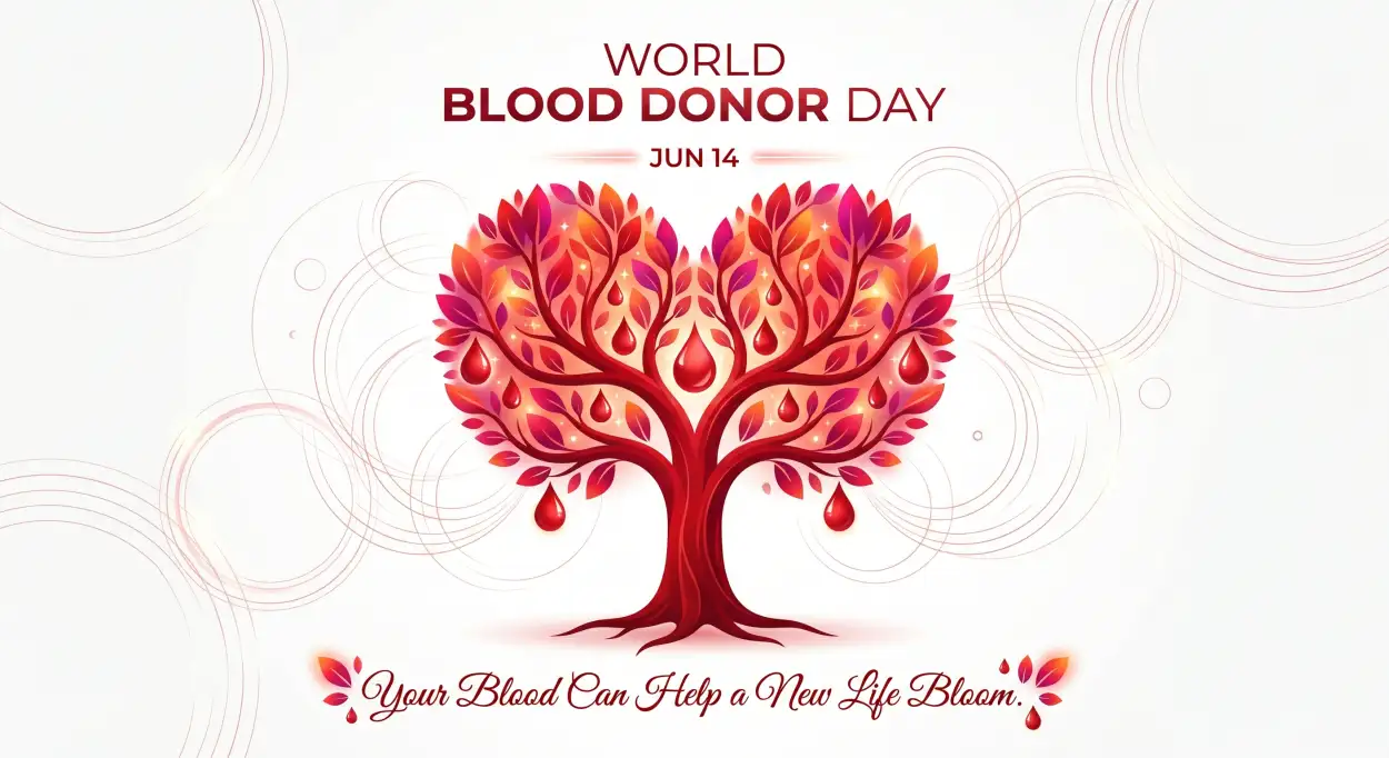 Free Download World Blood Donor Day 2026 Awareness Social Graphics - High Quality World Blood Donor Day 2026 Image