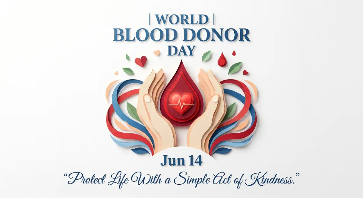 Free Download World Blood Donor Day 2026 Blood Donor Badge Design - High Quality World Blood Donor Day 2026 Image