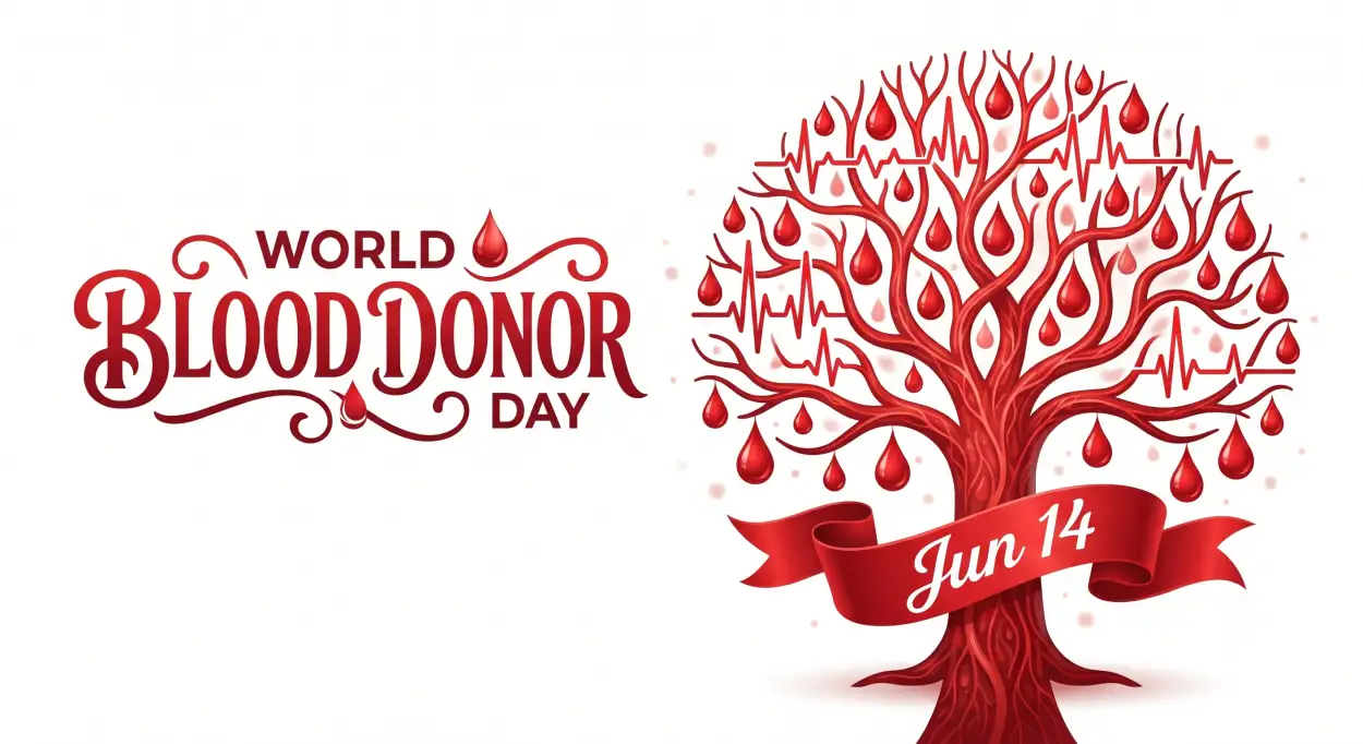 Free Download World Blood Donor Day 2026 Creative Background - High Quality World Blood Donor Day 2026 Background Image