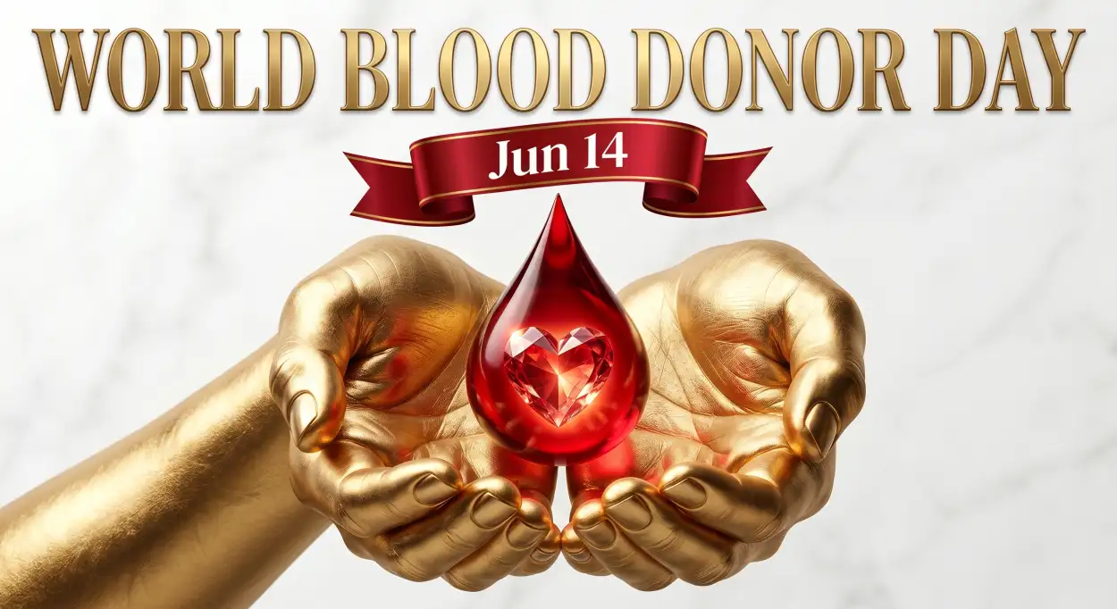 Free Download World Blood Donor Day 2026 Donate Blood Save Lives Artwork - High Quality World Blood Donor Day 2026 Image
