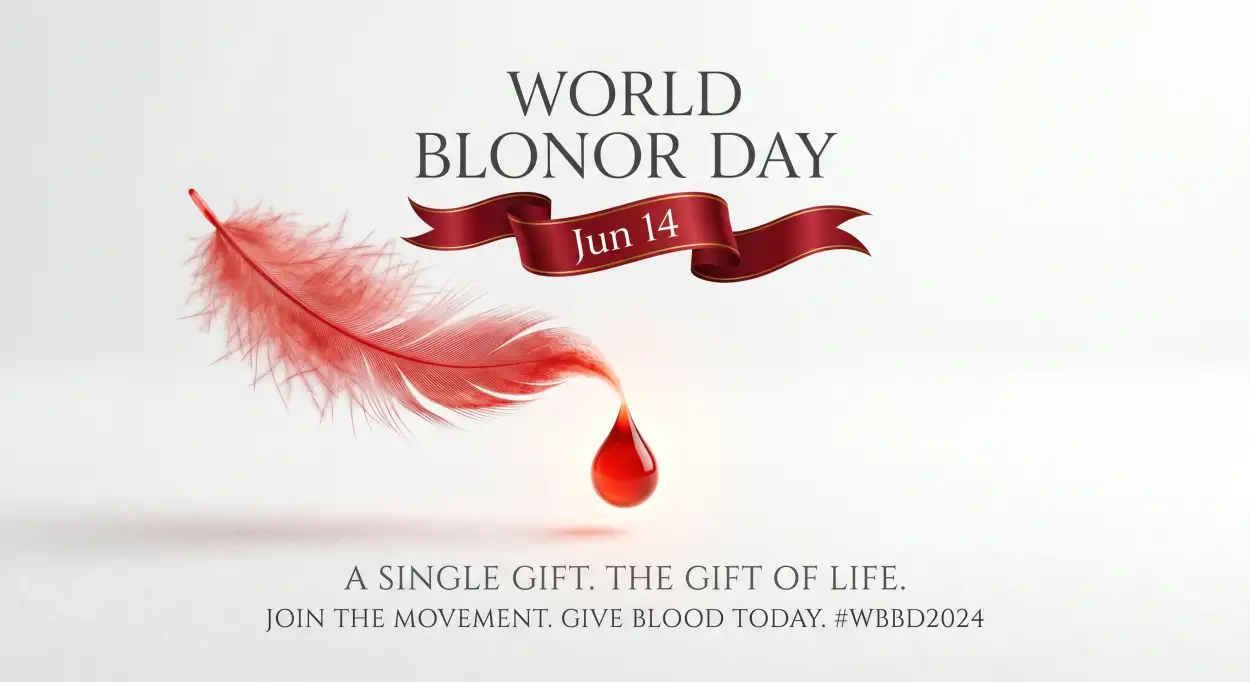 Free Download World Blood Donor Day 2026 Elegant Blood Donation Poster - High Quality World Blood Donor Day 2026 Image