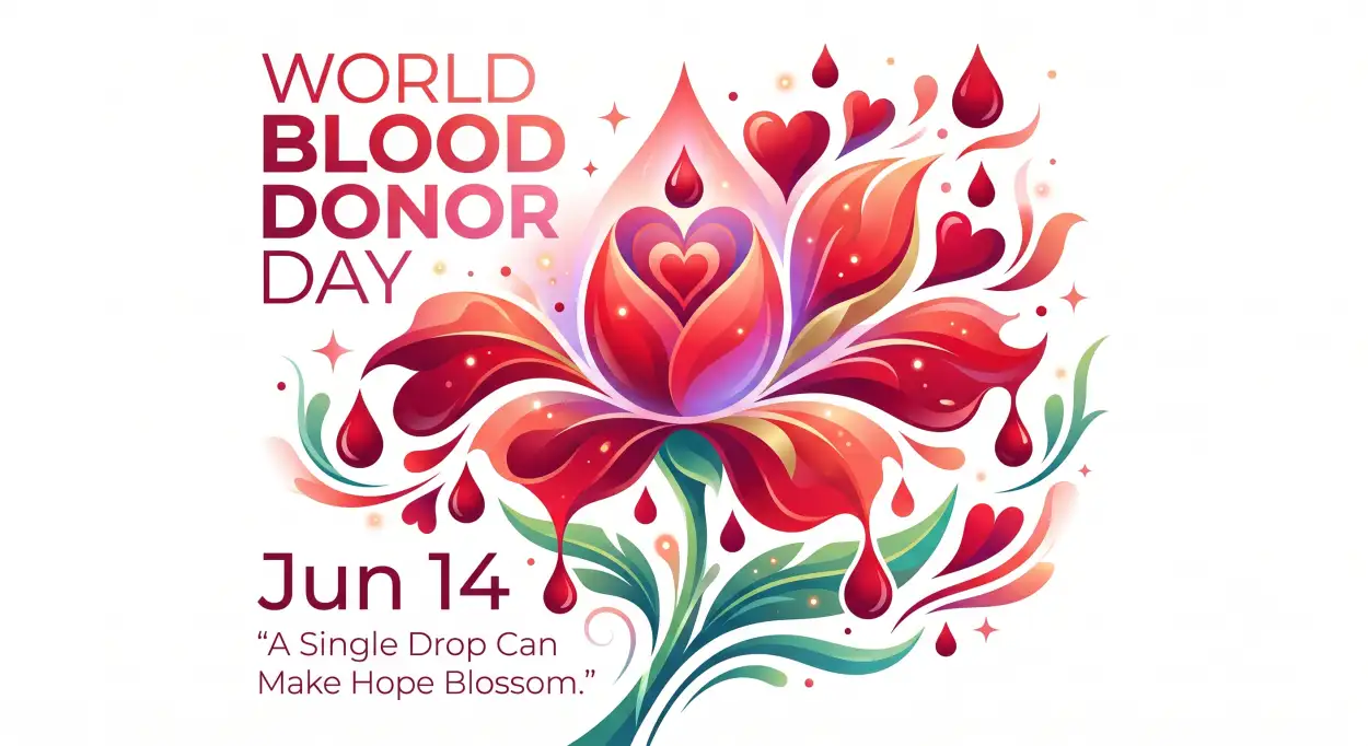 Free Download World Blood Donor Day 2026 Healthcare Promotional Banner - High Quality World Blood Donor Day 2026 Image