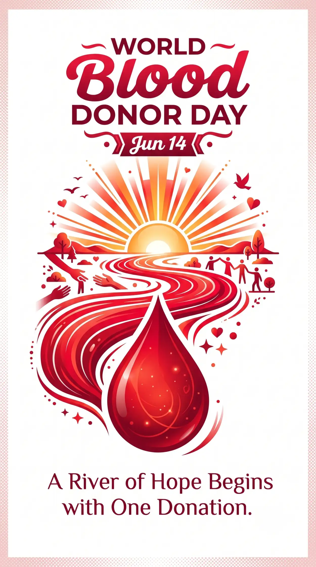 Free Download World Blood Donor Day 2026 Humanitarian Vector Illustration - High Quality World Blood Donor Day 2026 Image