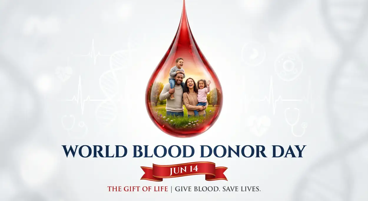 Free Download World Blood Donor Day 2026 Life Saving Campaign - High Quality World Blood Donor Day 2026 Image
