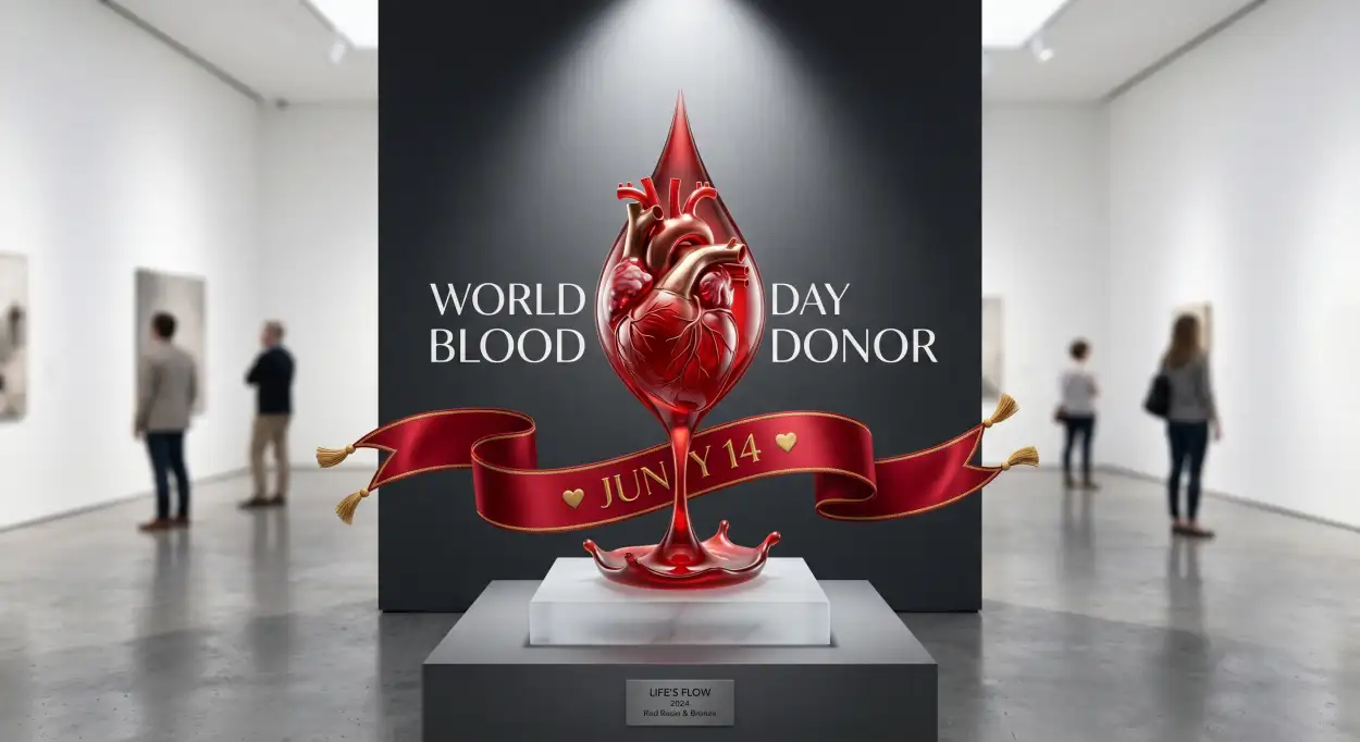 Free Download World Blood Donor Day 2026 Luxury Healthcare Campaign Artwork - High Quality World Blood Donor Day 2026 Image
