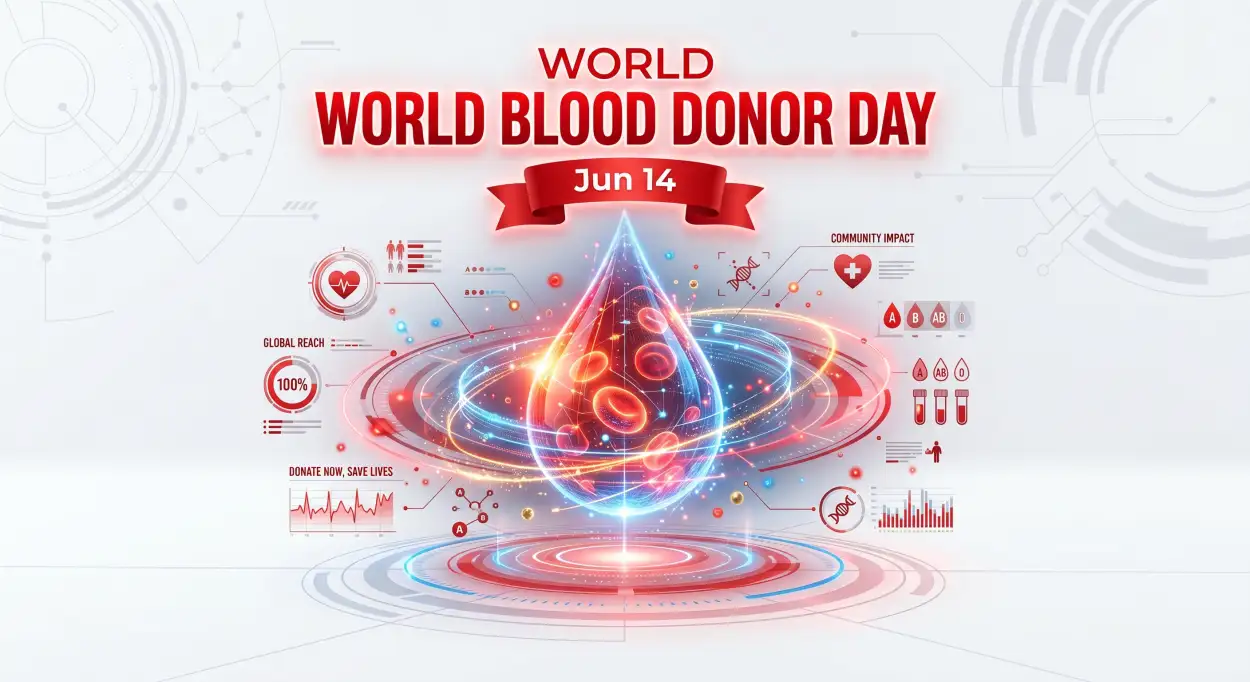 Free Download World Blood Donor Day 2026 Medical Infographic Template - High Quality World Blood Donor Day 2026 Image
