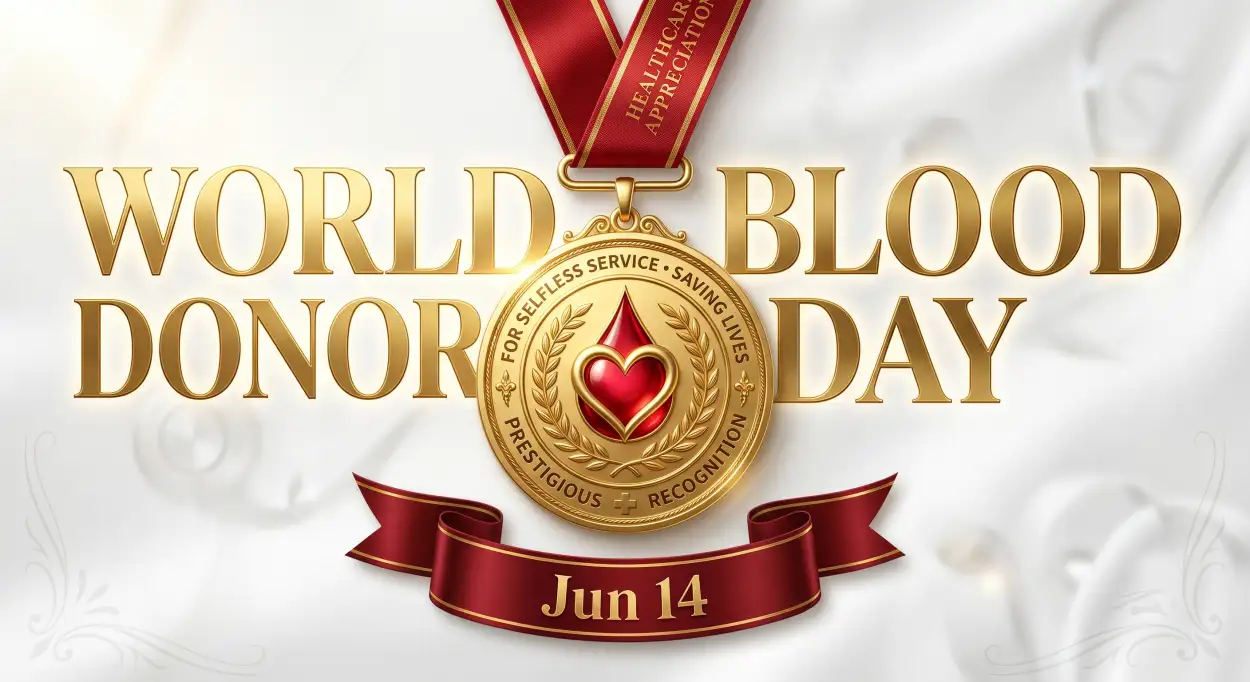 Free Download World Blood Donor Day 2026 Motivational Post For Instagram - High Quality World Blood Donor Day 2026 Image