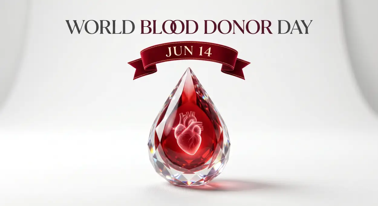 Free Download World Blood Donor Day 2026 Printable Flyer - High Quality World Blood Donor Day 2026 Image