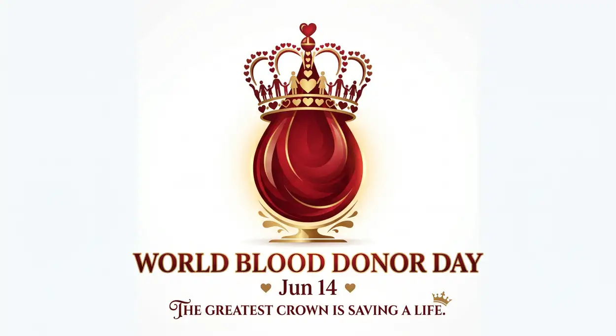 Free Download World Blood Donor Day 2026 Royalty Free Vector - High Quality World Blood Donor Day 2026 Image