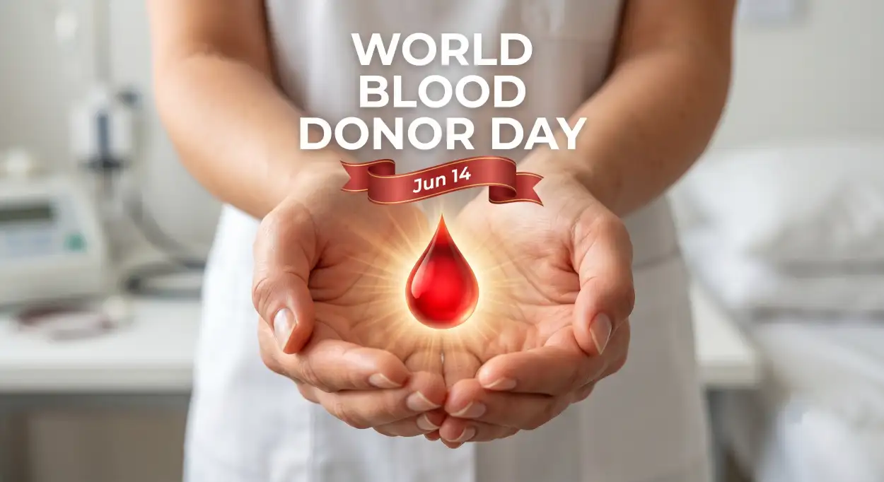 Free Download World Blood Donor Day 2026 Volunteer Recruitment Poster - High Quality World Blood Donor Day 2026 Image
