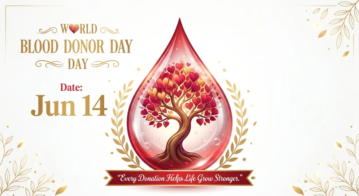 Free Download World Blood Donor Day 2026 X Twitter Banner - High Quality World Blood Donor Day 2026 Image