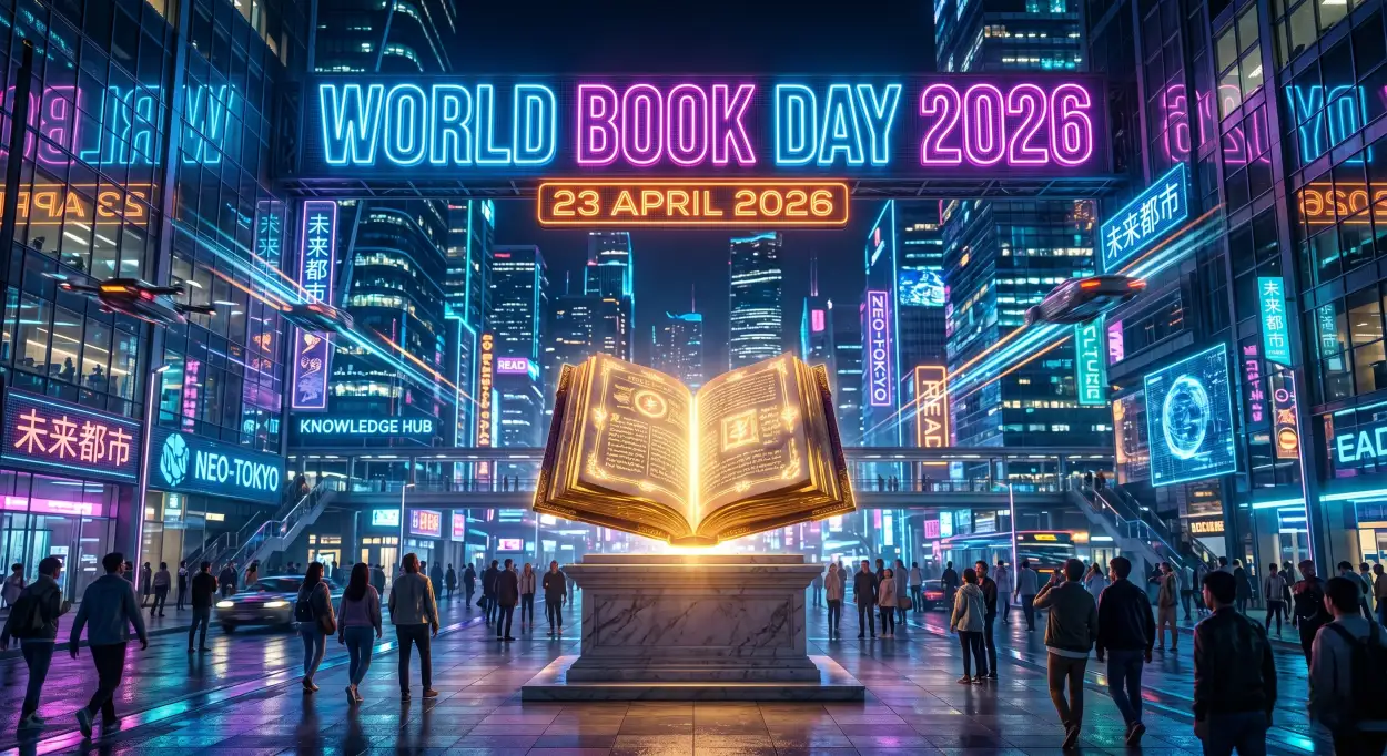 Free Download World Book Day 2026 Realistic Ai Image Prompt For Poster - High Quality World Book Day 2026 Image