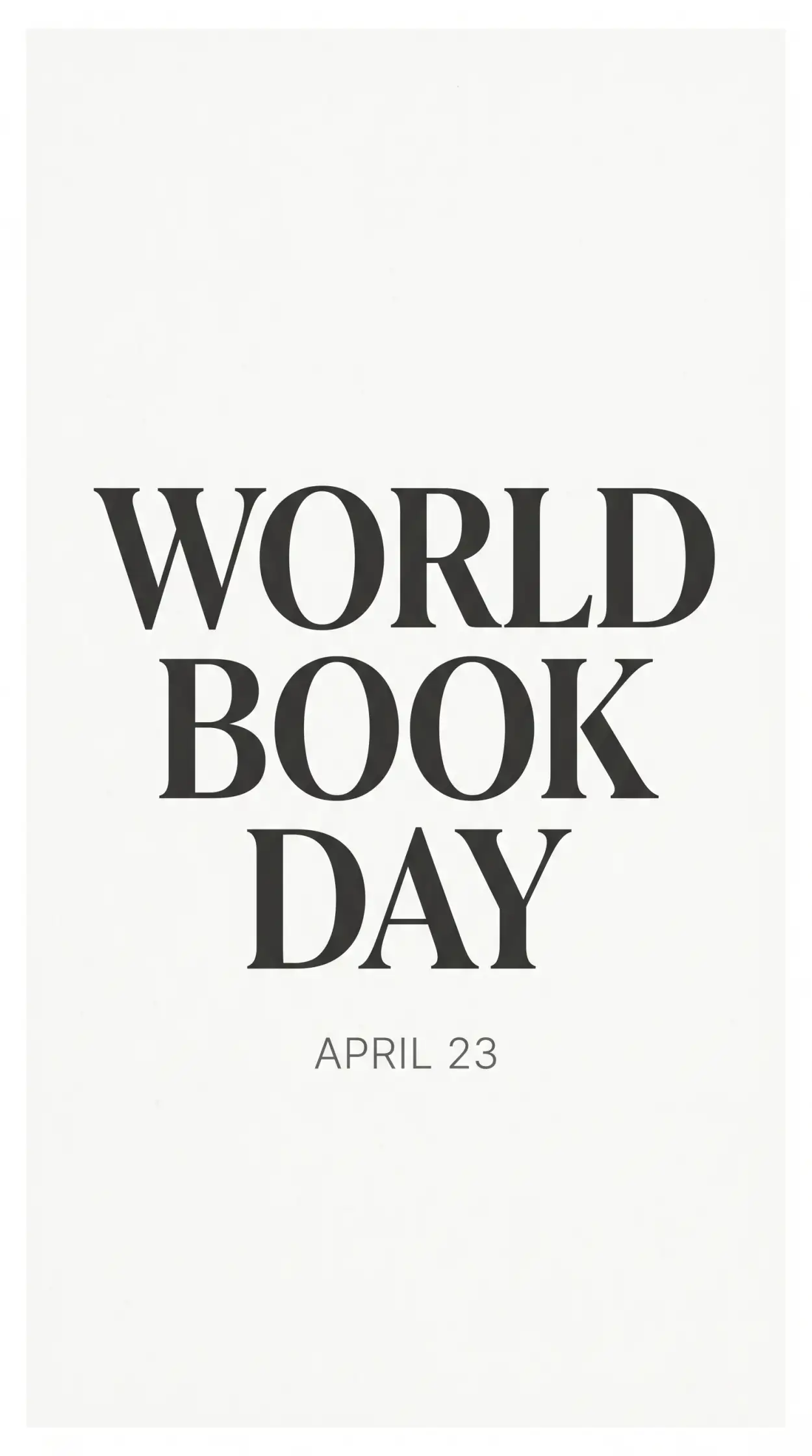 Free Download World Book Day Minimal Poster Prompt - High Quality World Book Day 2026 Image