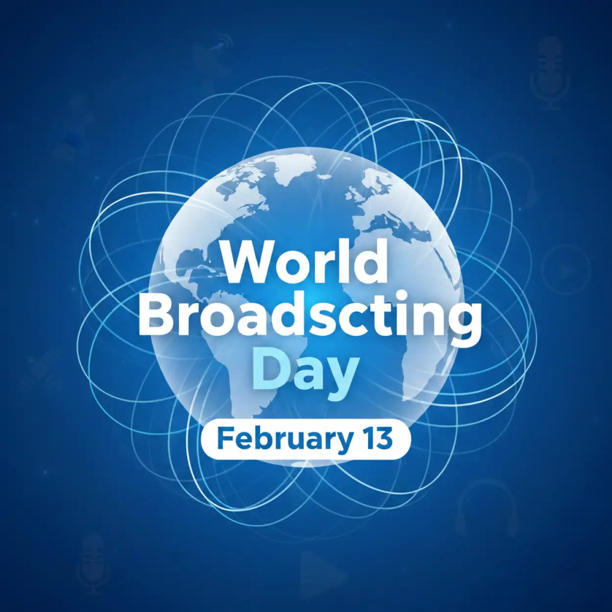 world broadcasting day broadcast technology concept