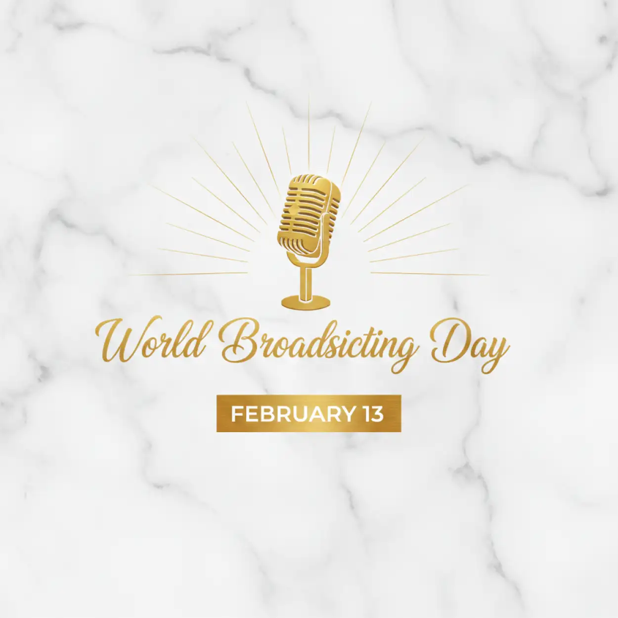 world broadcasting day celebration template free