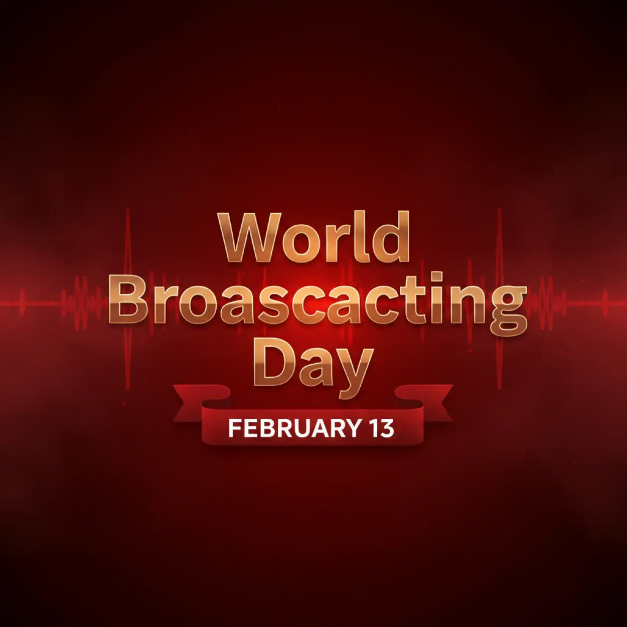 world broadcasting day facebook cover photo