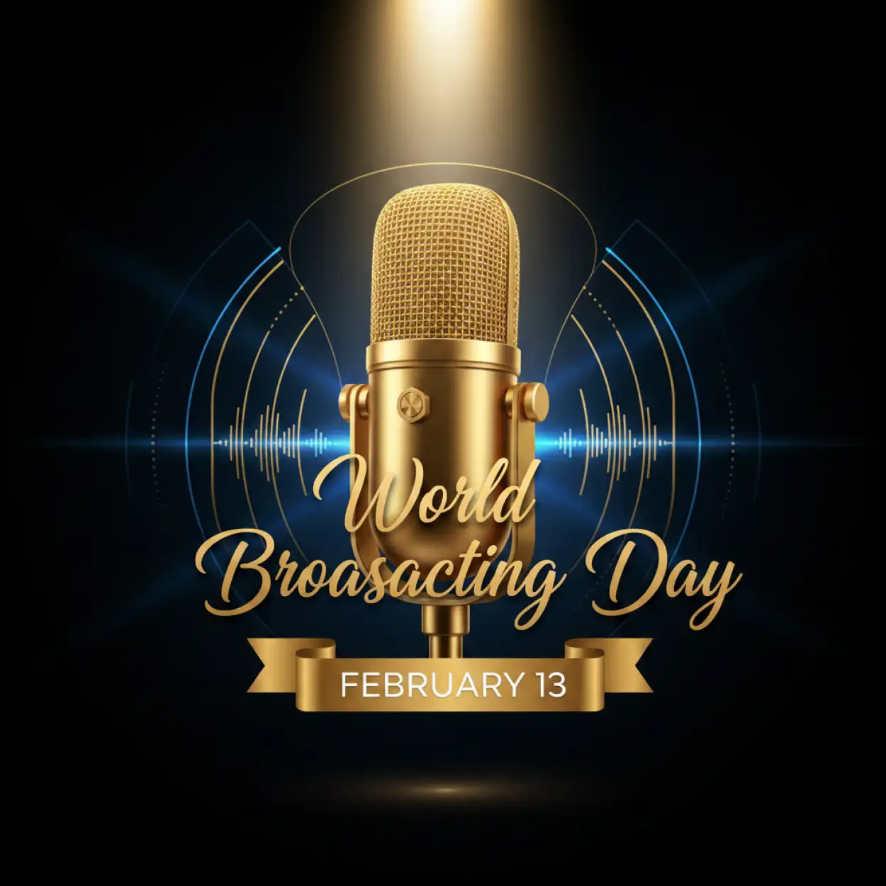 world broadcasting day hd radio mic background