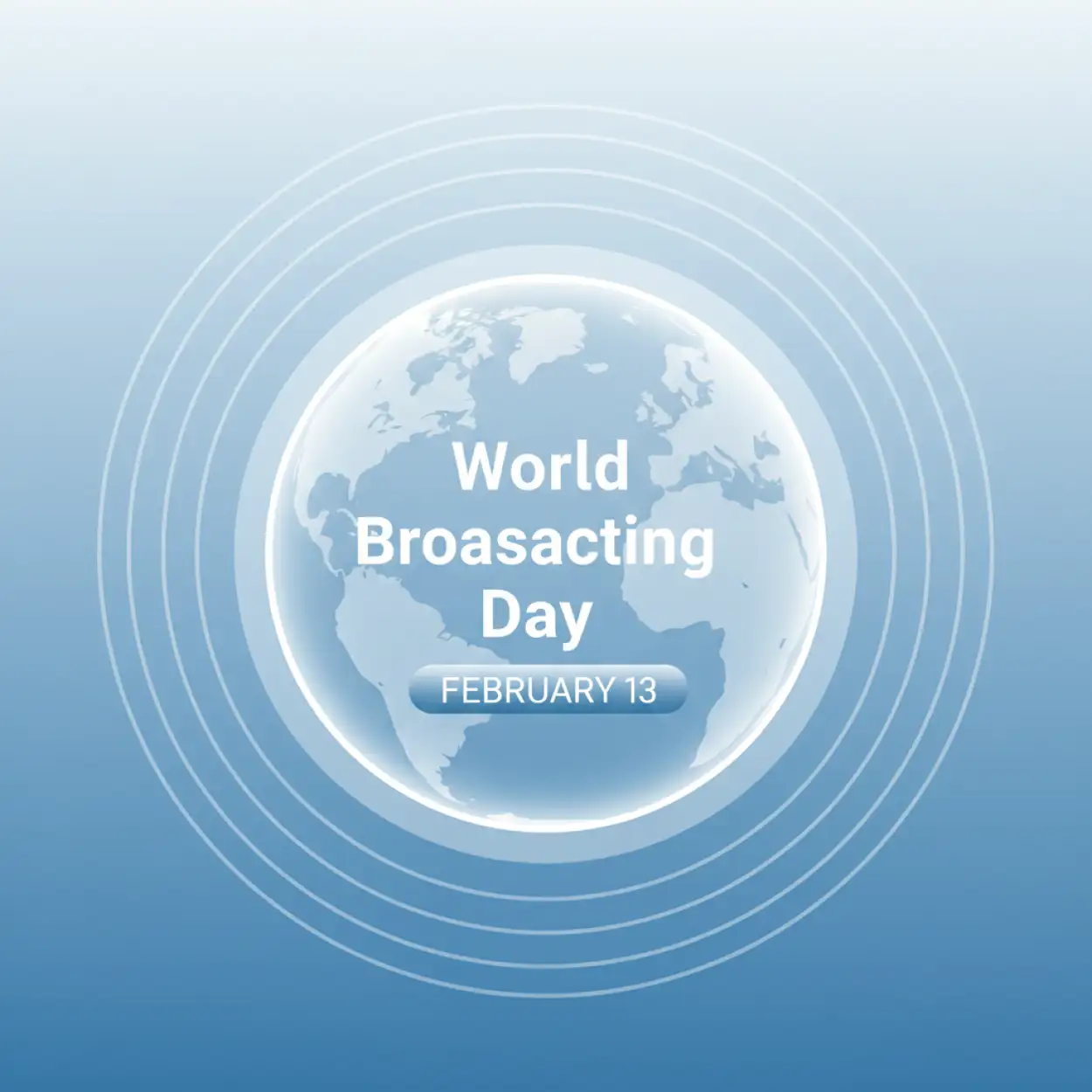 world broadcasting day news media background