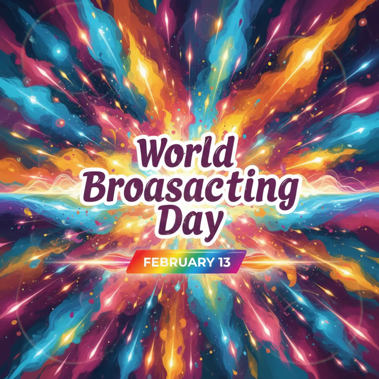 world broadcasting day poster design ideas