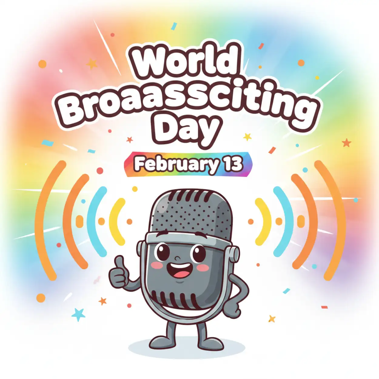 world broadcasting day radio announcer image