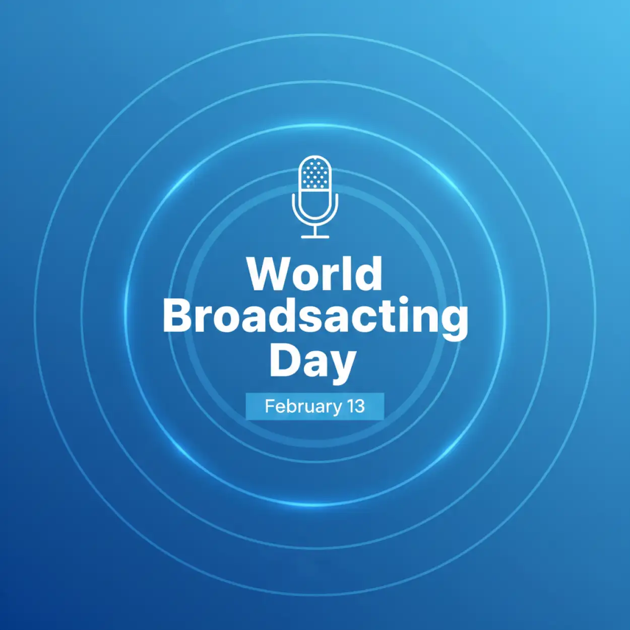world broadcasting day vector illustration