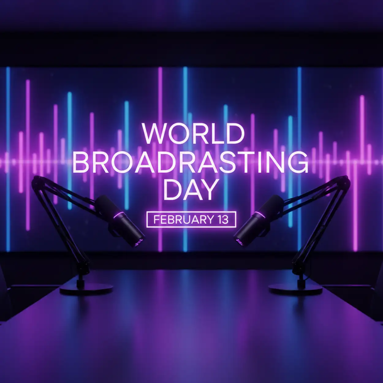 world broadcasting day website banner design