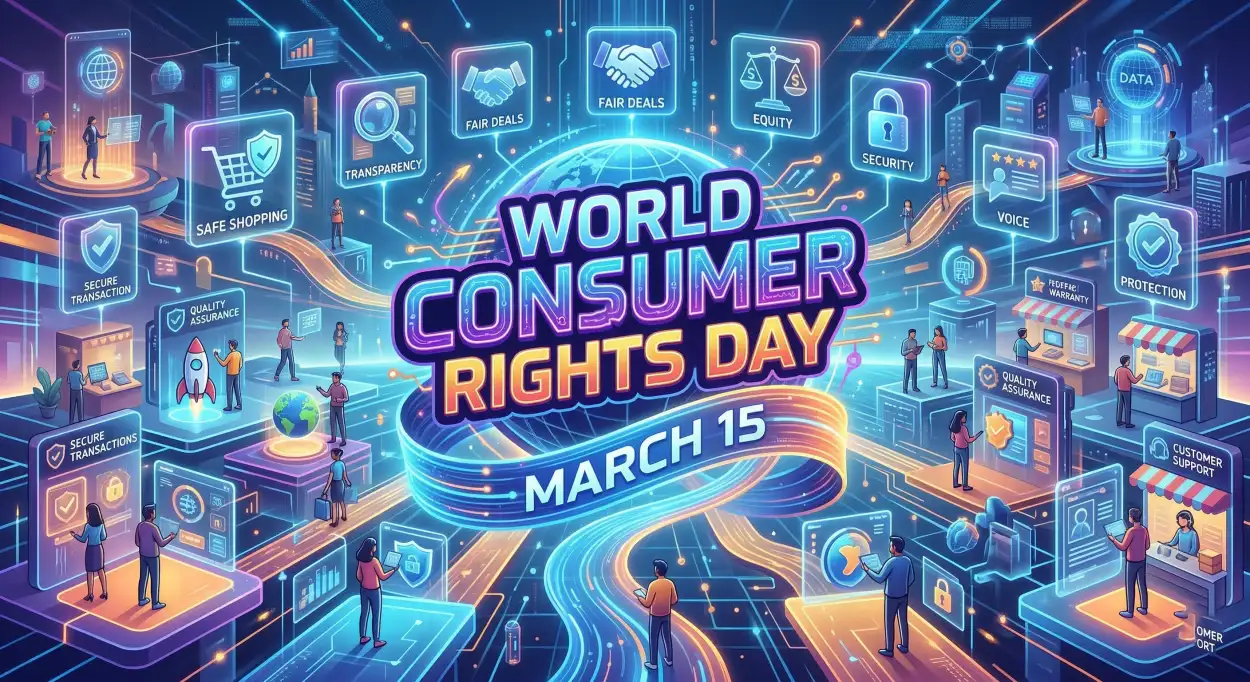 world consumer rights day banner background
