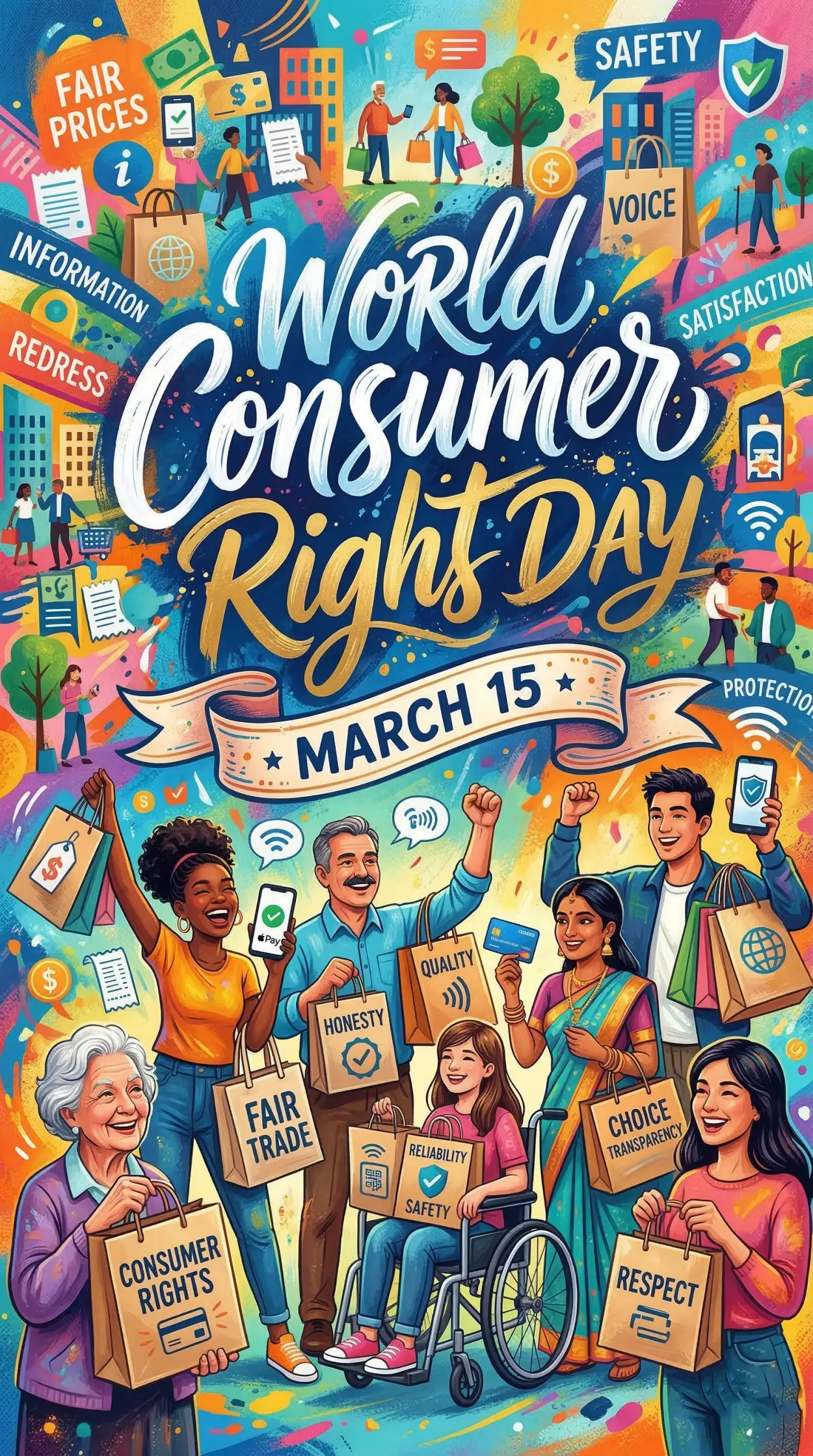 world consumer rights day creative hd awareness poster